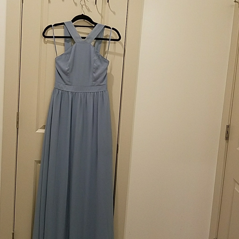 Lulu's Air of Romance Maxi Dress light blue small