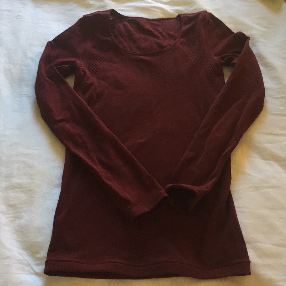 Lululemon Shirt Burgundy XS