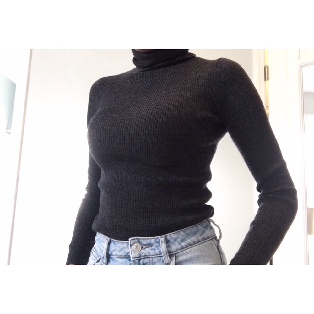 Gray Turtleneck