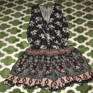 Elephant printed romper