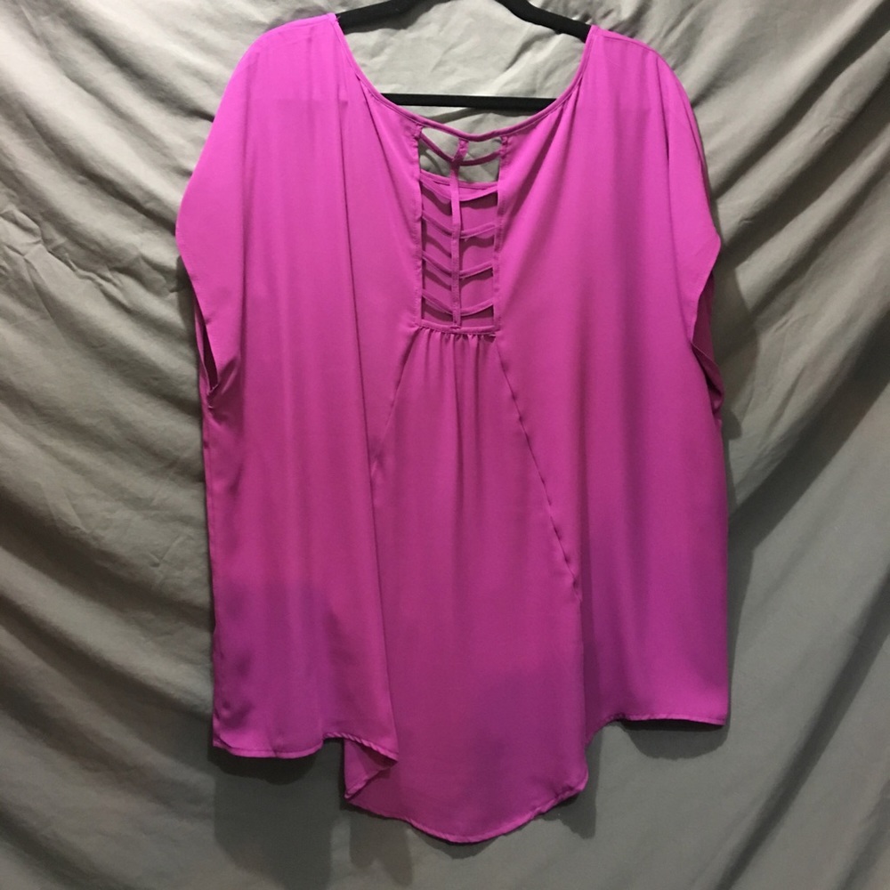 Torrid Georgette Cage Back Hi-Lo Top 2X NWOT