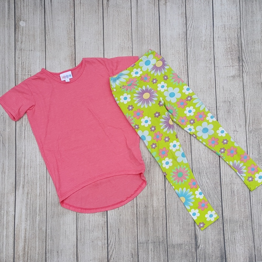 LuLaRoe Size 4 Gracie Tunic and S/M Leggings Set