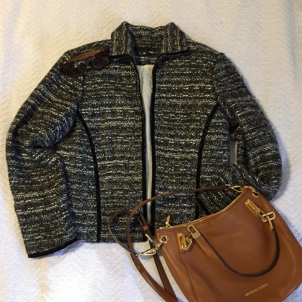 Black/ White Tweed Jacket
