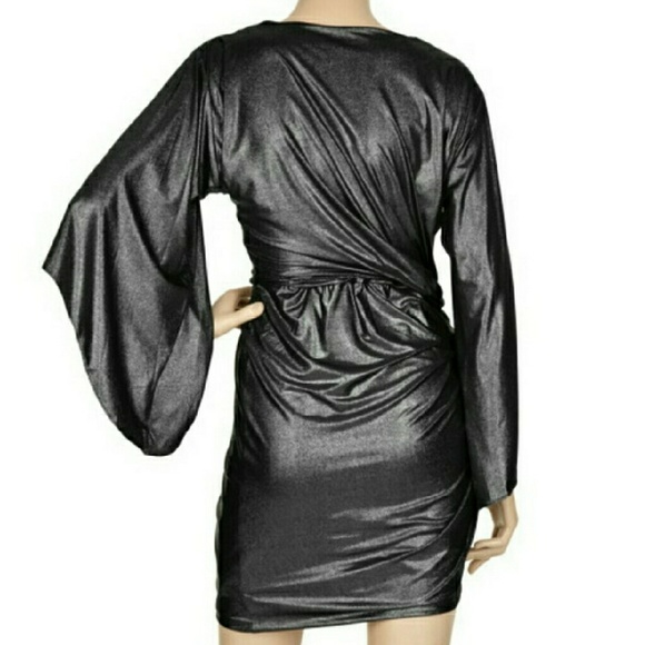 Halston Heritage Gold Liquid Lame Dress - Picture 3 of 8