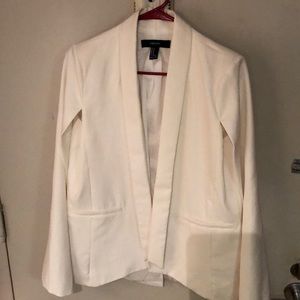 White cape style cotton BLAZER! Super stylish!!