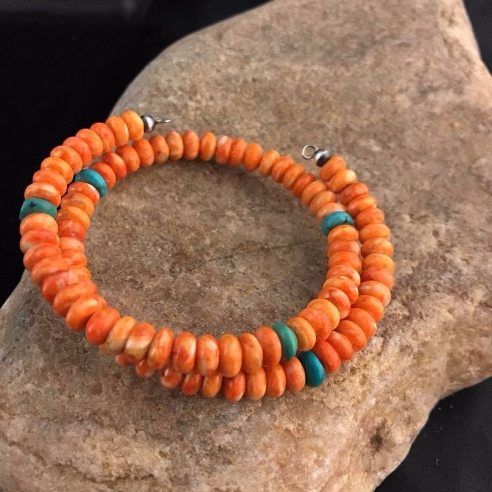 Spiny Oyster Blue Turquoise Bracelet