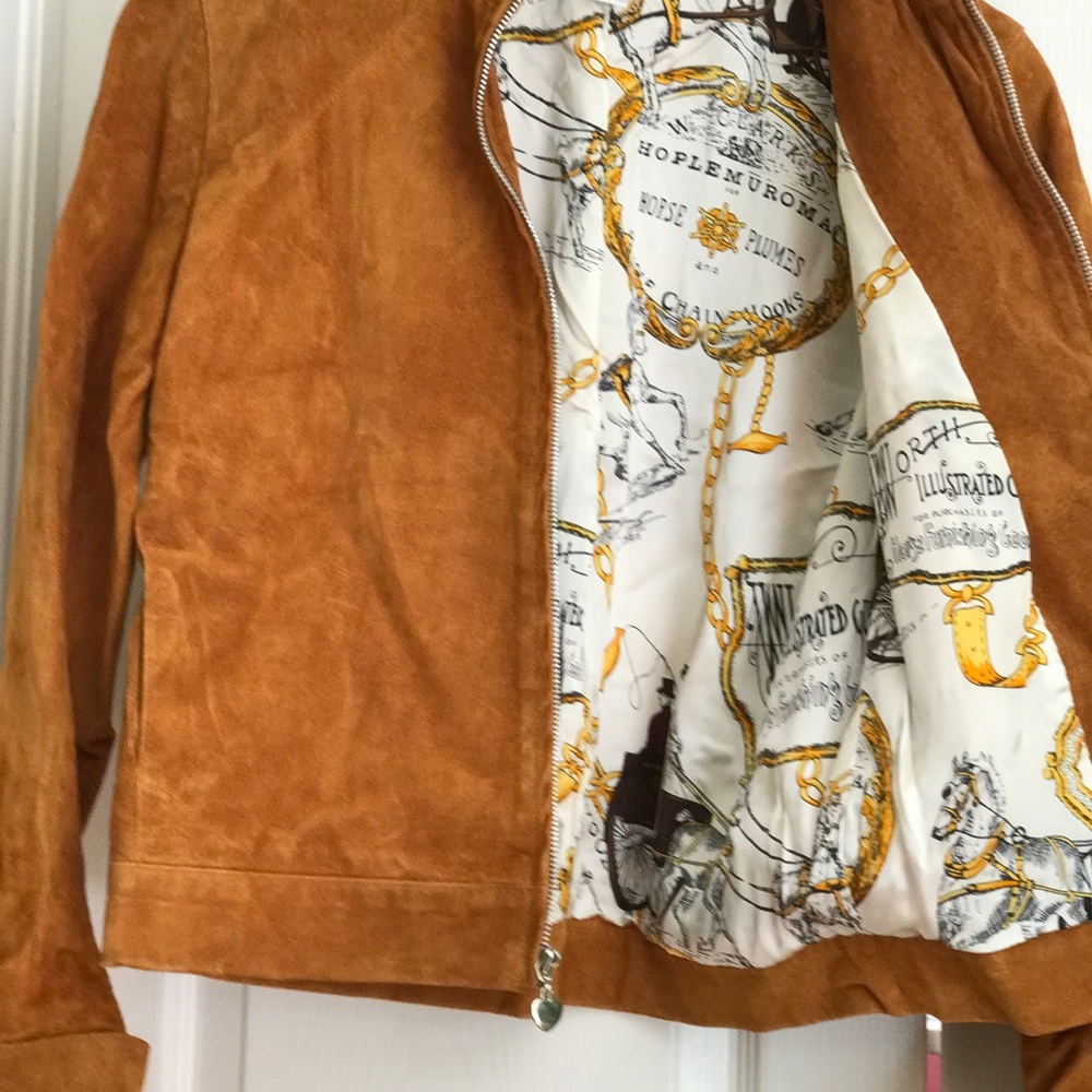 Julie Brown Suede Jacket w/ Silk Lining