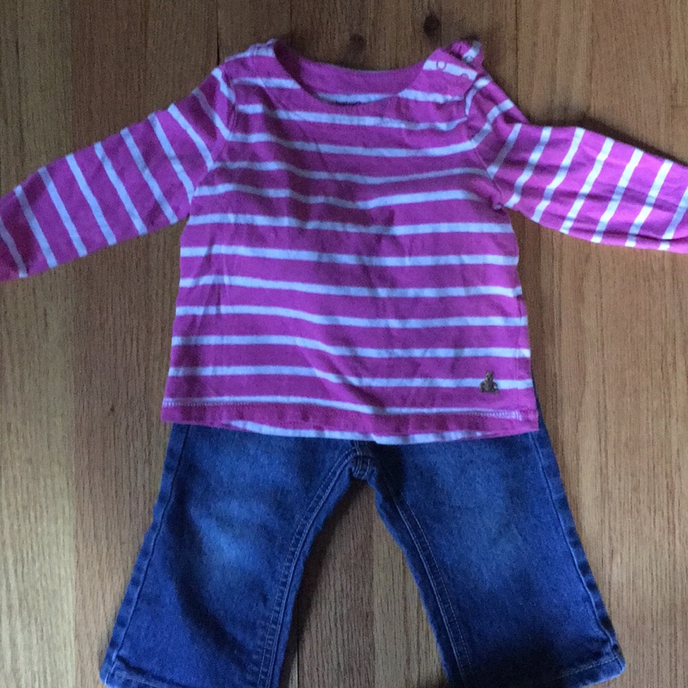 Baby long sleeve top and jeans