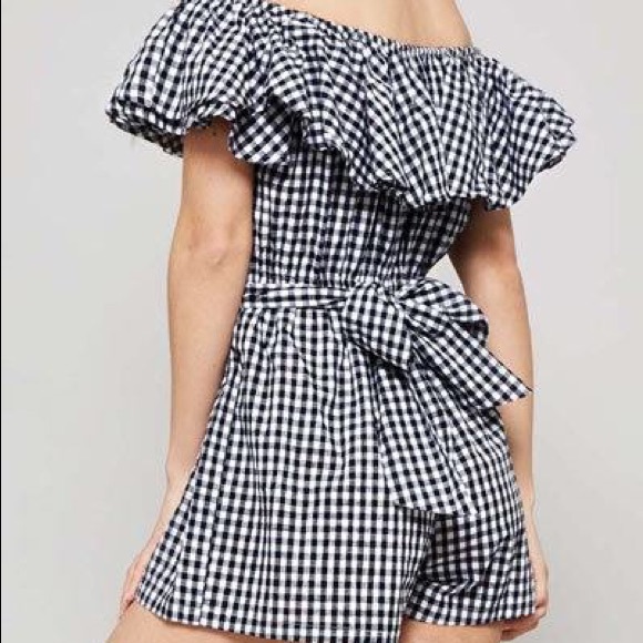 Gingham Ruffle Romper - Picture 3 of 3