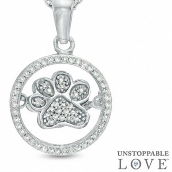 zales dog paw necklace