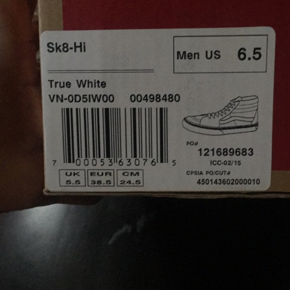 Sk8-Hi True White Vans