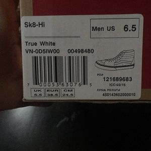 Sk8-Hi True White Vans