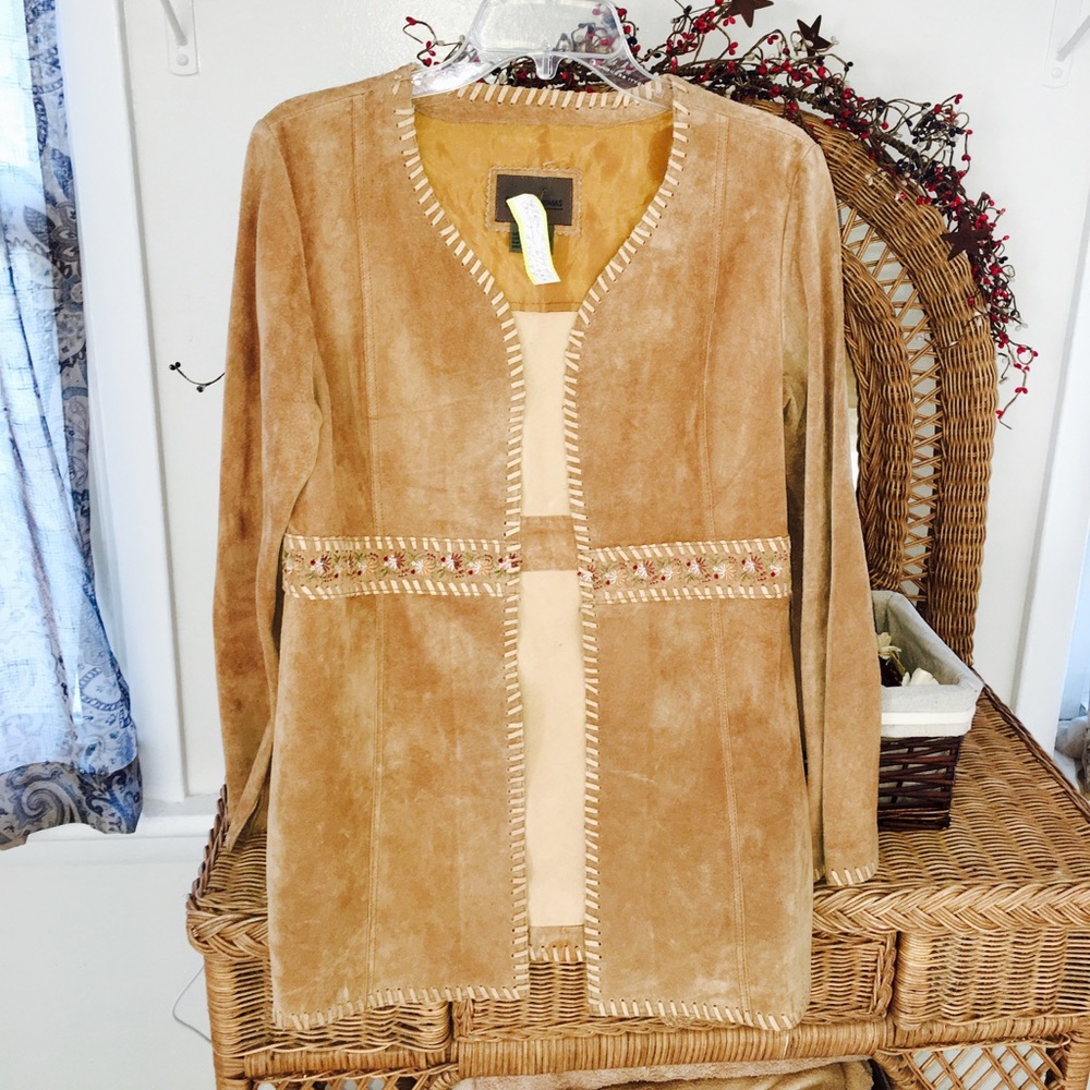 Beautiful tan/light brown suede jacket