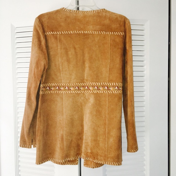 Beautiful tan/light brown suede jacket - Picture 2 of 3