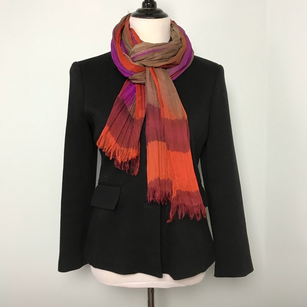 Purple, brown & orange scarf