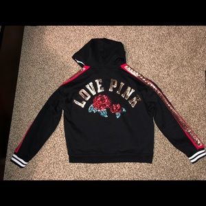 Victoria Secret PINK lace up hoodie