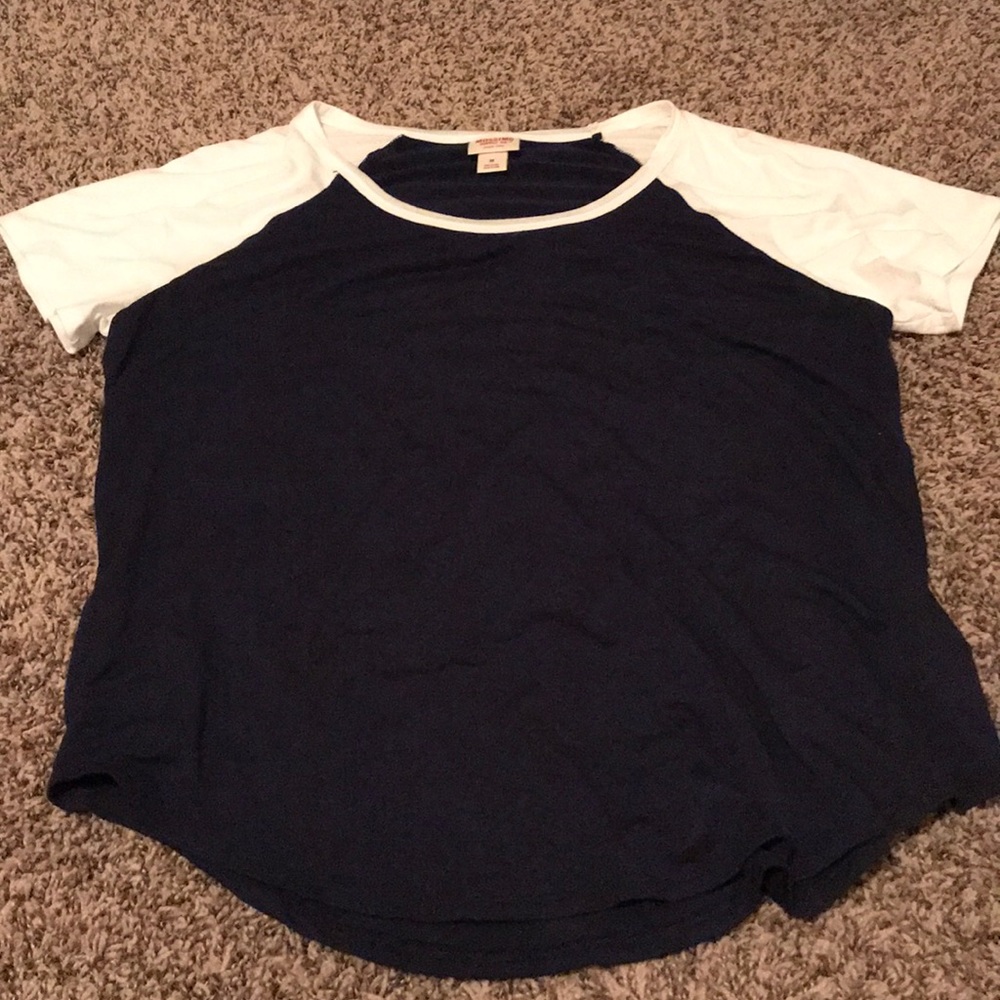 Navy/white baseball short sleeve