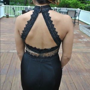 Black Moncheri prom dress