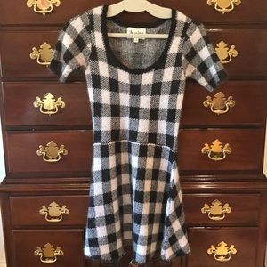 For Love & Lemons checker sweater dress, size XS