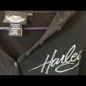 Harley hooded sweatshirt with bling Size L