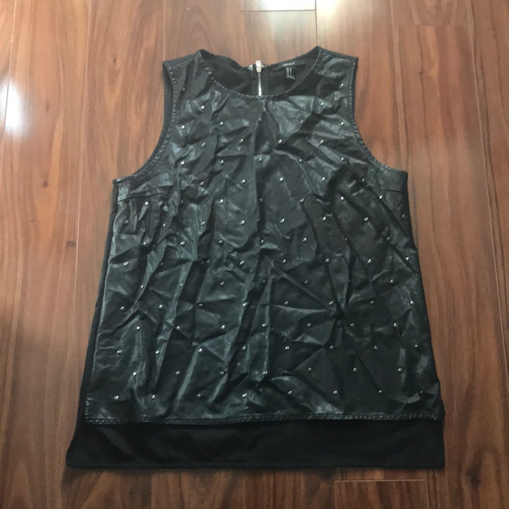 Faux Leather top