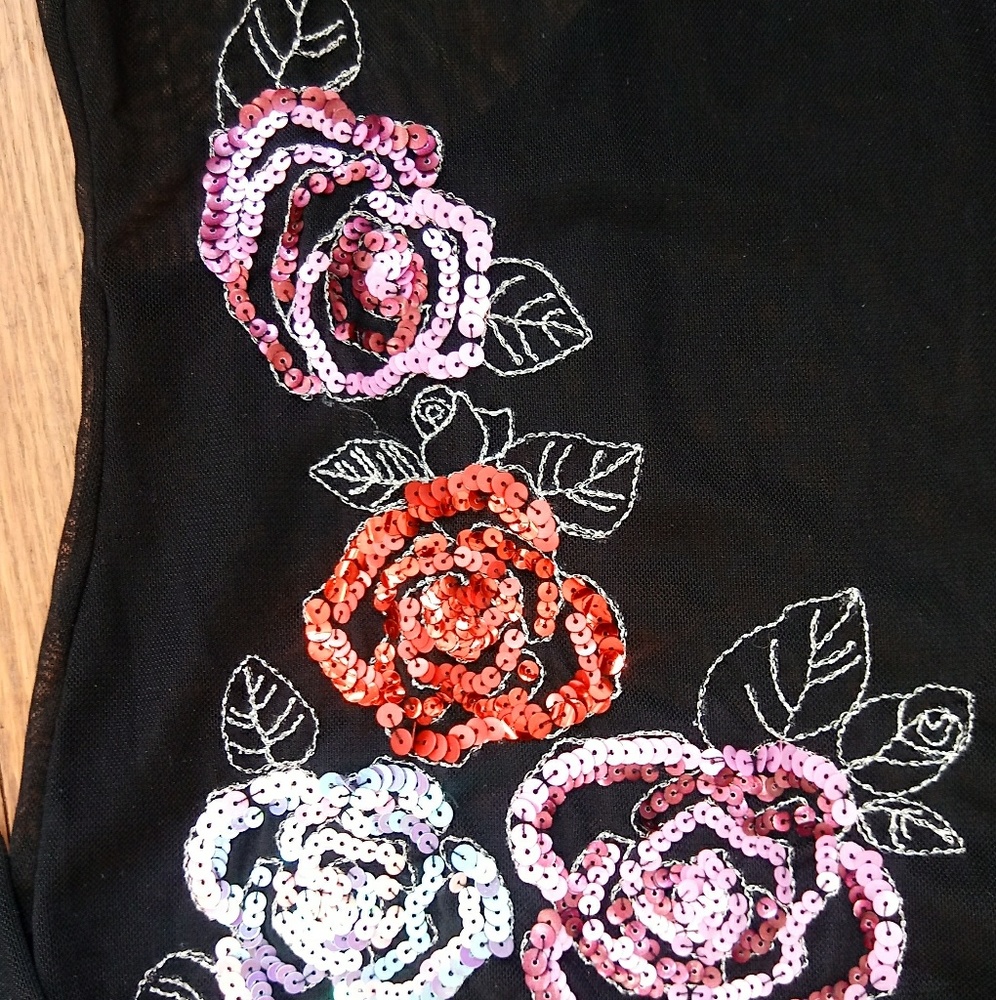 Sequined Sheer Top - Picture 4 of 4