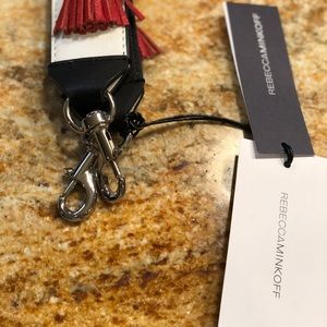 REBECCA MINKOFF FRINGE GUITAR STARP- NEVER WORN