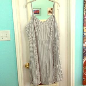 Striped Fit & Flare dress