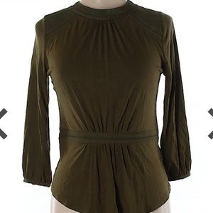 Banana Republic Olive Green 3/4 Sleeve Top