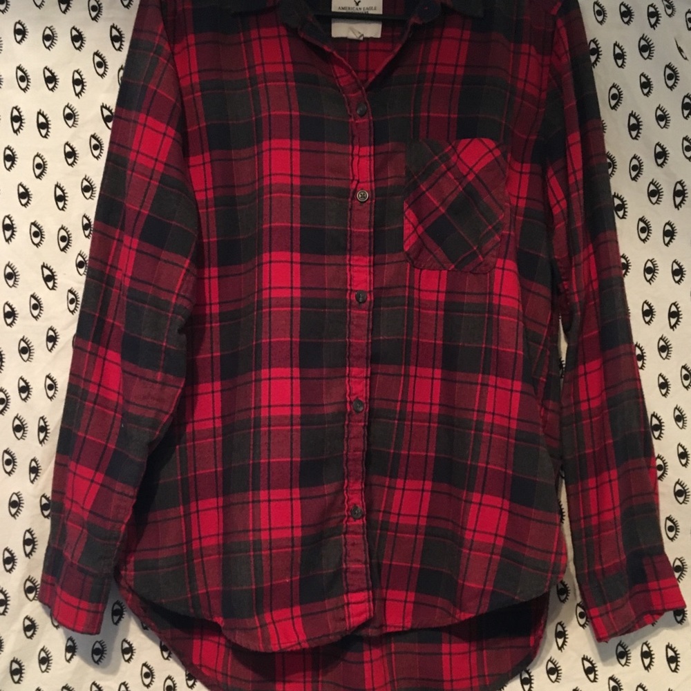 Red + Black Boyfriend Flannel