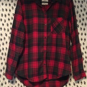 Red + Black Boyfriend Flannel