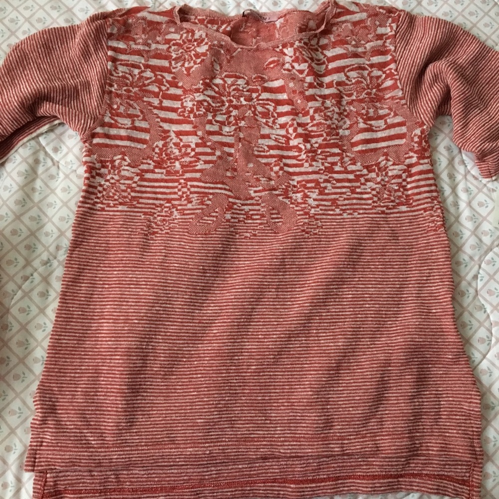 cute red and white top