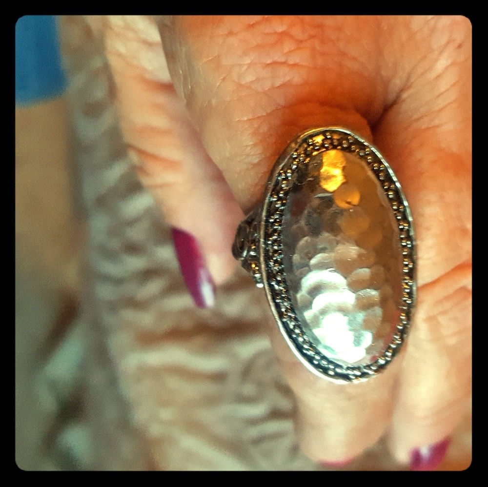 Large silver ring