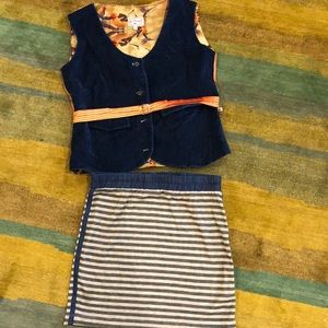 Skirt and vest