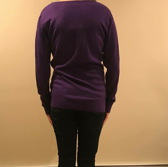 💜New York & Company💜Argyle & Rhinestone Sweater - Picture 2 of 3