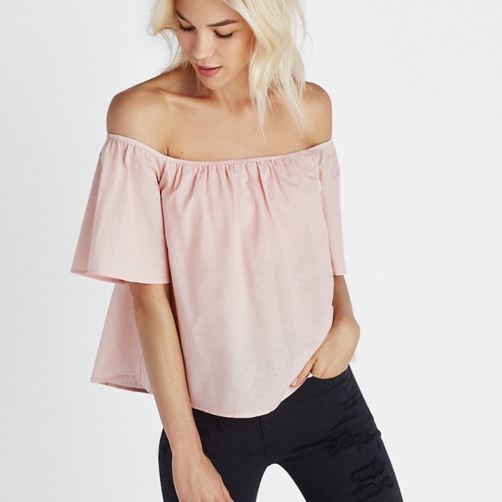 NWOT Express Asymmetric Off the Shoulder Blouse