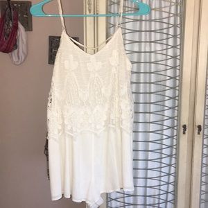 Ivory lace romper