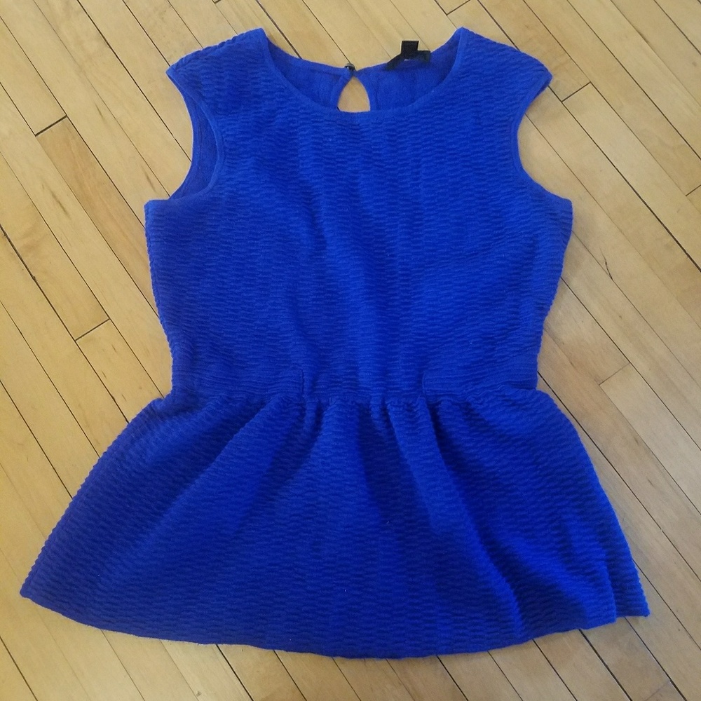Royal blue cap sleeve sweater,  size medium