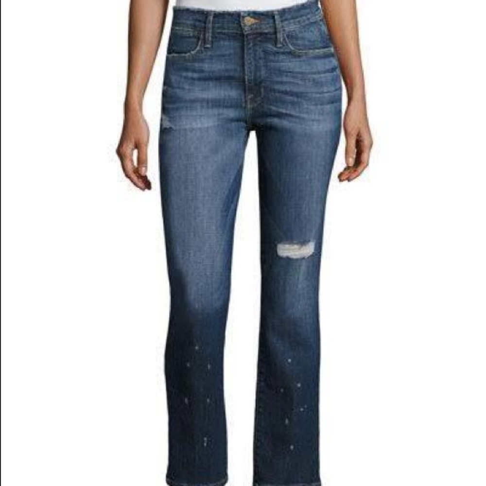 Frame denim frayed jeans