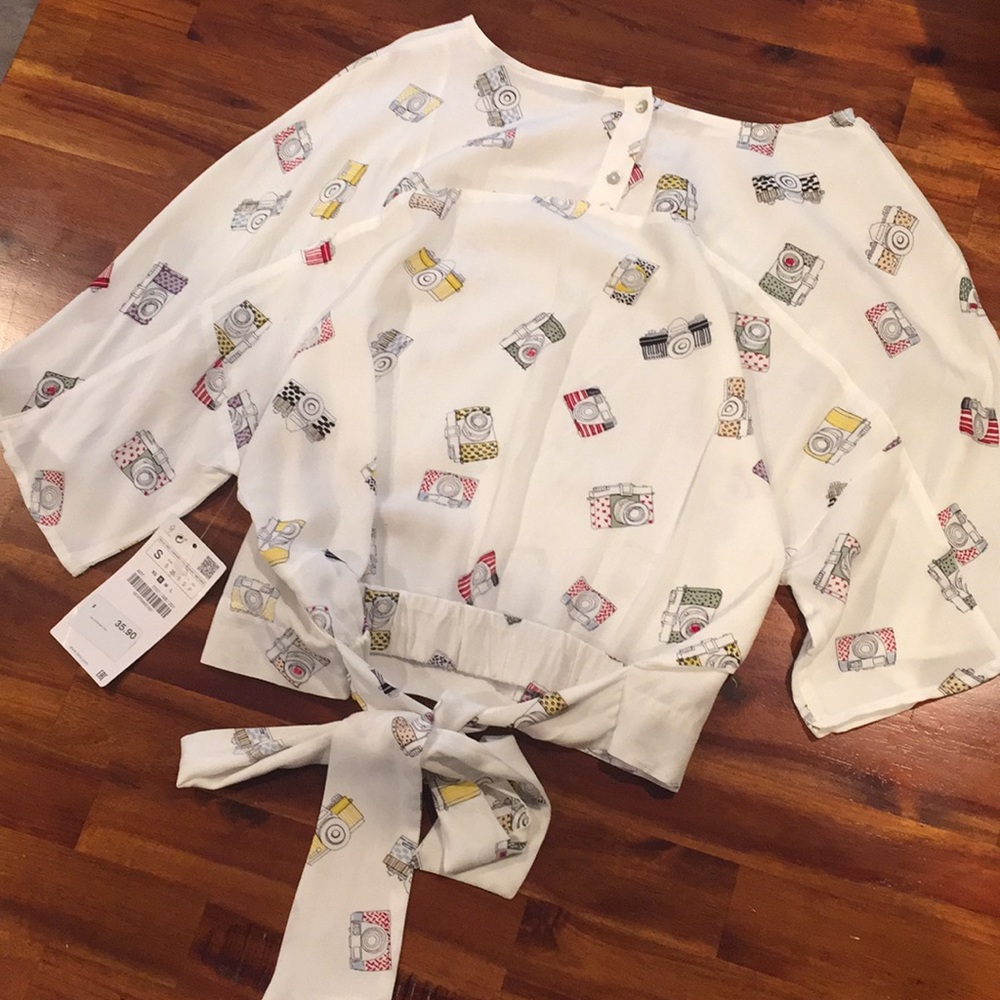 Zara white blouse
