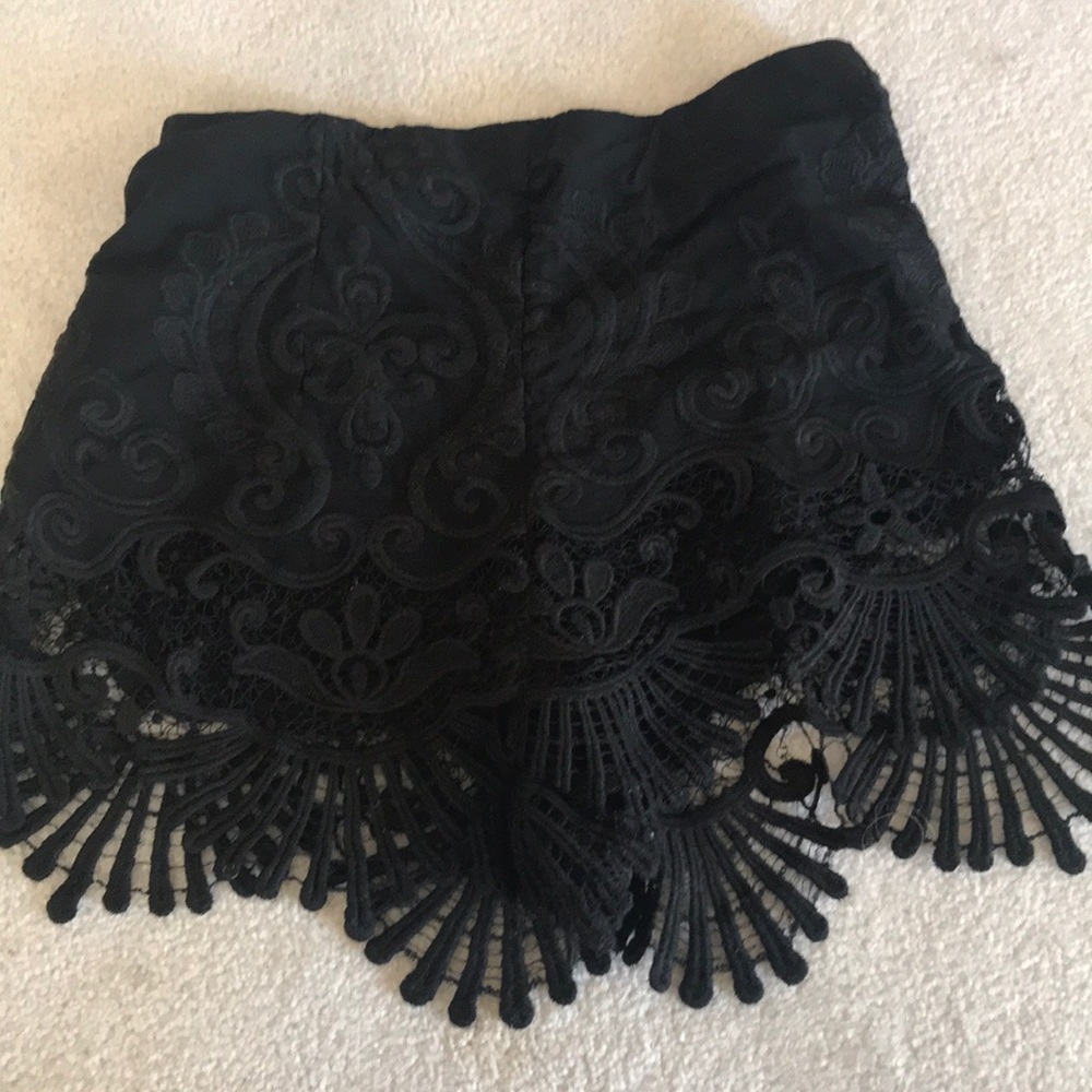 LF lace black shorts