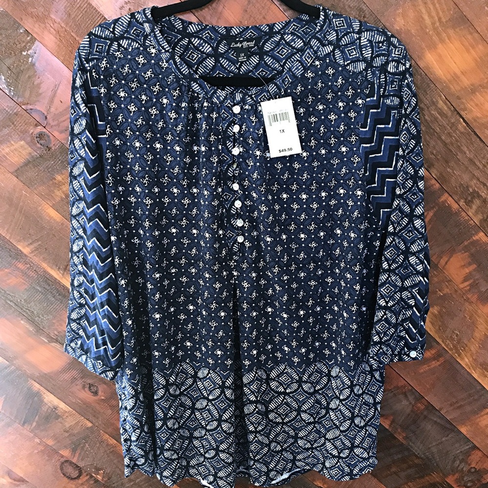 Lucky Brand Plus Size Boho Top