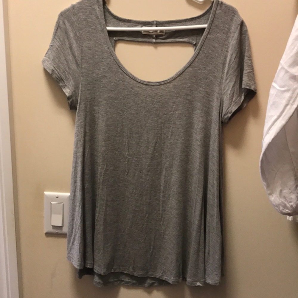 abercrombie & fitch shirt sleev cutout tee