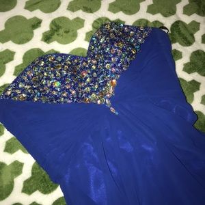 Blue beaded dress