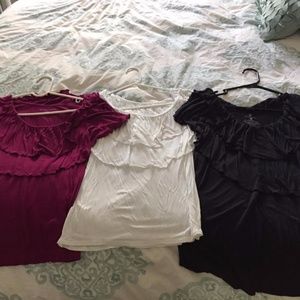 New York & Company Ruffle Shirts