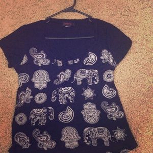 Black patterned shirt