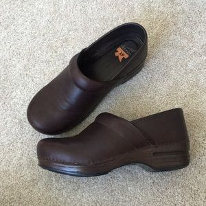 Dansko Brown Leather Clogs