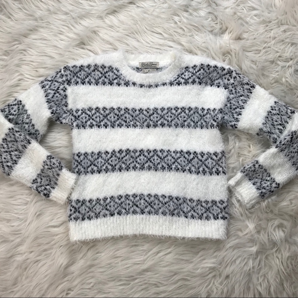 Lucky brand size 6 girls fuzzy sweater dressy