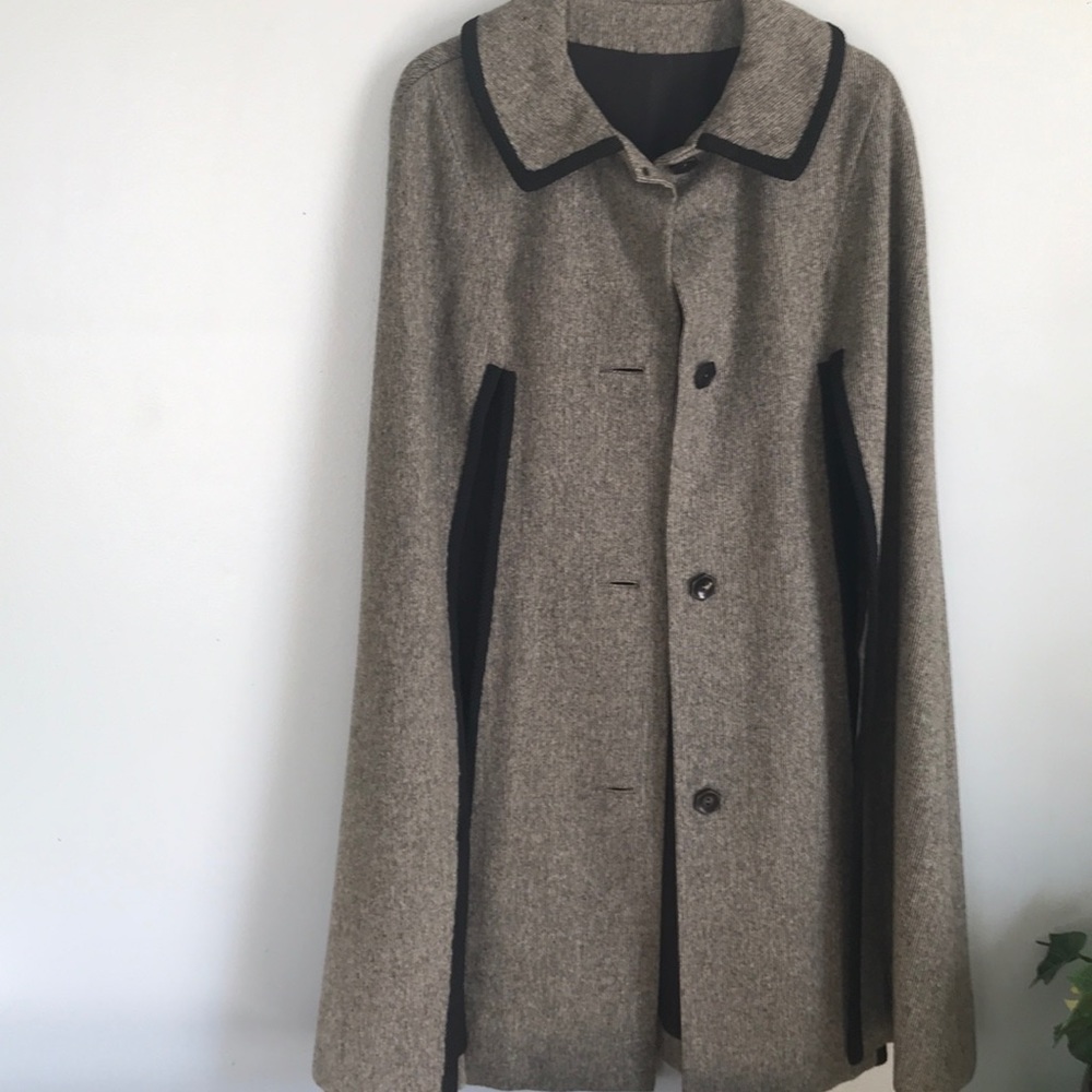 Vintage cape hand-made one size wool, lined