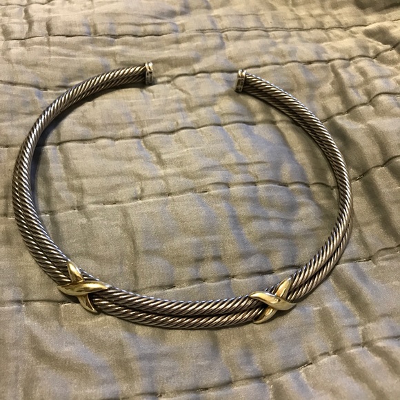 David Yurman Double Row X Cable Choker 